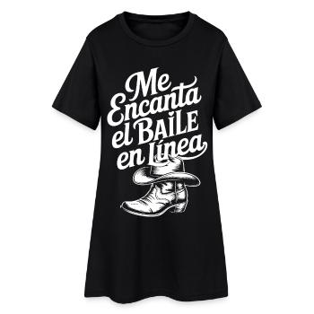 Ich liebe Line Dancing - Frauen T-Shirt-Kleid - Schwarz - Vorne