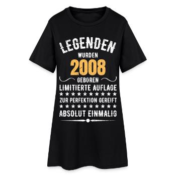Édition Limitée 2007 18ème Cadeau d’Anniversaire - Robe T-shirt Femme - noir - Devant