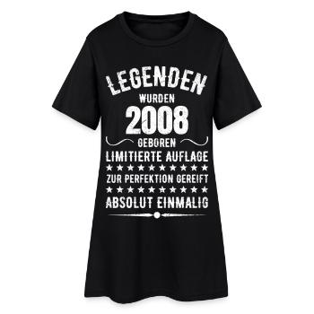 Édition Limitée 2007 18ème Cadeau d’Anniversaire - Robe T-shirt Femme - noir - Devant