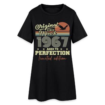 Geburtstag März 1967 - Frauen T-Shirt-Kleid - Schwarz - Vorne