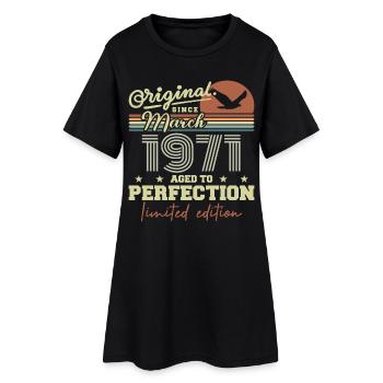 Anniversaire Mars 1971 - Robe T-shirt Femme - noir - Devant