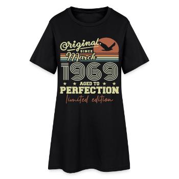 Anniversaire Mars 1969 - Robe T-shirt Femme - noir - Devant