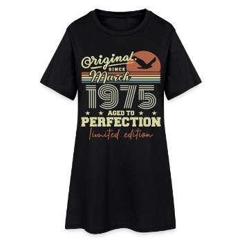 Anniversaire Mars 1975 - Robe T-shirt Femme - noir - Devant