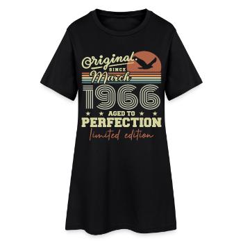 Anniversaire Mars 1966 - Robe T-shirt Femme - noir - Devant