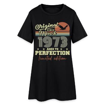 Anniversaire Mars 1973 - Robe T-shirt Femme - noir - Devant