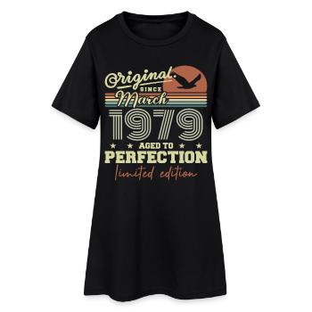 Anniversaire Mars 1979 - Robe T-shirt Femme - noir - Devant