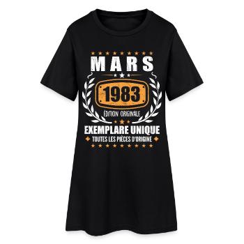 Original Mars 1983 Vintage Cadeau Anniversaire - Robe T-shirt Femme - noir - Devant