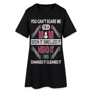 Du kannst mir keine Angst machen, ich bin Mutter | Lustiges Mama-Shirt - Frauen T-Shirt-Kleid - Schwarz - Vorne
