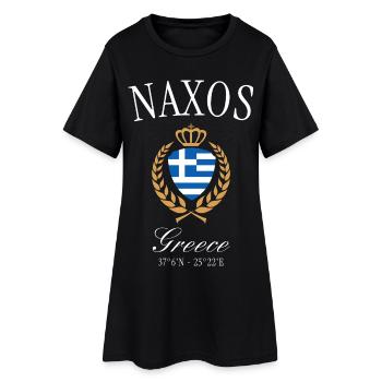 Couronne des armoiries de Naxos Grèce – Souvenir de voyage - Robe T-shirt Femme - noir - Devant