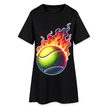 Tennis - Robe T-shirt Femme - noir - Devant