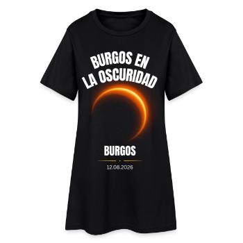 Burgos en la Oscuridad Totale Sonnenfinsternis 202 - Frauen T-Shirt-Kleid - Schwarz - Vorne