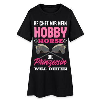 Hobby Horse Prinzessin Reiten - Frauen T-Shirt-Kleid - Schwarz - Vorne