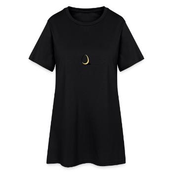 An Egg - Robe T-shirt Femme - noir - Devant
