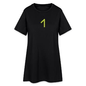 1 Number One Zah grünl Birthday - Women’s T-Shirt Dress - black - Front