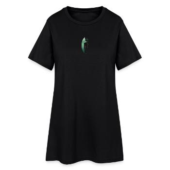 Silhouette de femme verte – Élégante et harmonieuse - Robe T-shirt Femme - noir - Devant