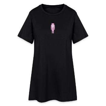 Casse-Noisette Noël coeurs roses symbole de Noël - Robe T-shirt Femme - noir - Devant