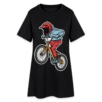 Drôle de garçon de BMX - Robe T-shirt Femme - noir - Devant