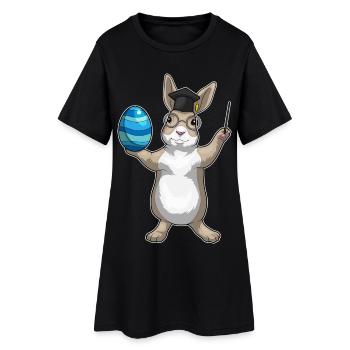 Bunny Easter Teacher - Women’s T-Shirt Dress - black - Front