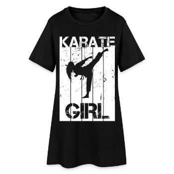 Fille de karaté - Robe T-shirt Femme - noir - Devant