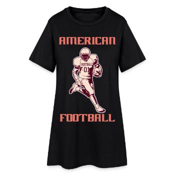 American Football - Frauen T-Shirt-Kleid - Schwarz - Vorne