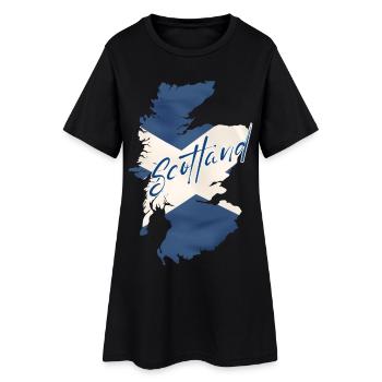 Flag of Scotland, Scottish pride - Women’s T-Shirt Dress - black - Front
