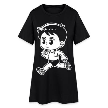 Petit coureur - Robe T-shirt Femme - noir - Devant