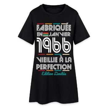 60th Anniversary - Made in January 1966 - Women’s T-Shirt Dress - black - Front