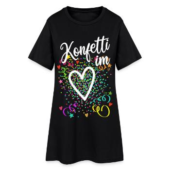 Confettis dans le cœur - Carnaval dans le sang - Robe T-shirt Femme - noir - Devant