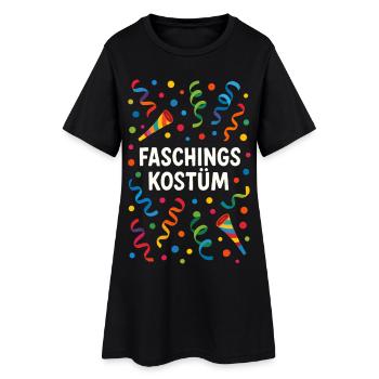 Costume de confettis de carnaval coloré - Robe T-shirt Femme - noir - Devant