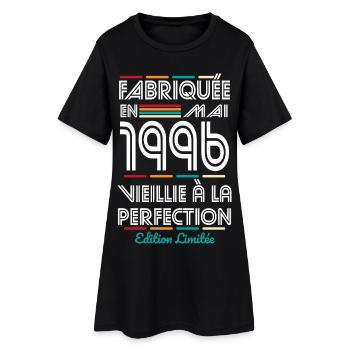 Anniversaire 30 ans - Fabriquée en Mai 1996 - Robe T-shirt Femme - noir - Devant