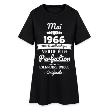 Anniversaire 60 ans - Mai 1966 Originale - Robe T-shirt Femme - noir - Devant