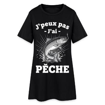 J'peux pas j'ai Pêche - Robe T-shirt Femme - noir - Devant