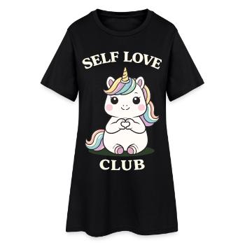 Love Self Love Single Shirt Motivation mignonne - Robe T-shirt Femme - noir - Devant