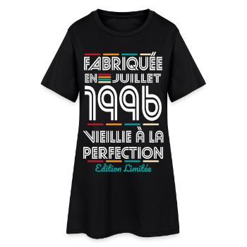 Anniversaire 30 ans - Fabriquée en Juillet 1996 - Robe T-shirt Femme - noir - Devant