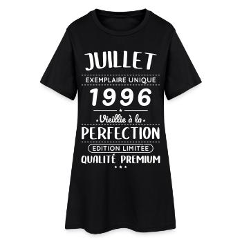 Anniversaire 30 ans - Juillet 1996 Perfection - Robe T-shirt Femme - noir - Devant