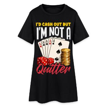 Nicht Aufgeben Poker Casino Würfel Kartenspiel - Frauen T-Shirt-Kleid - Schwarz - Vorne