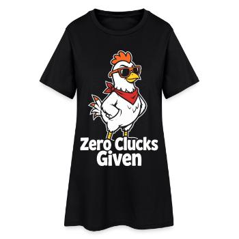 Aucun caquètement donné – Funny Chicken - Robe T-shirt Femme - noir - Devant