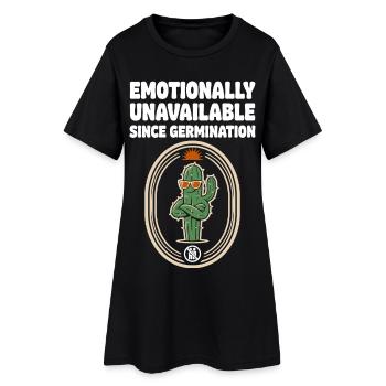 Humour de cactus émotionnellement indisponible - Robe T-shirt Femme - noir - Devant