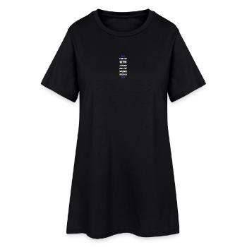 Kann mir bitte jemand das Wasser reichen? - Frauen T-Shirt-Kleid - Schwarz - Vorne