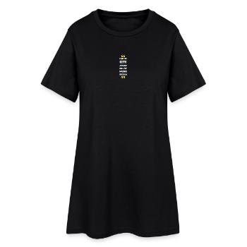 Kann mir bitte jemand das Wasser reichen? - Frauen T-Shirt-Kleid - Schwarz - Vorne