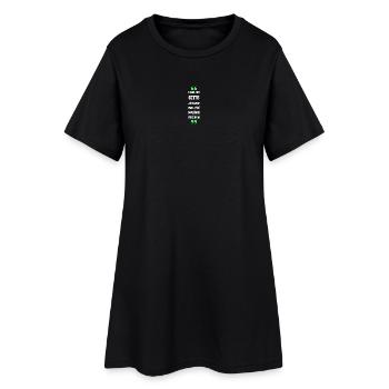 Kann mir bitte jemand das Wasser reichen? - Frauen T-Shirt-Kleid - Schwarz - Vorne