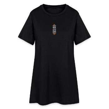 Kann mir bitte jemand das Wasser reichen? - Frauen T-Shirt-Kleid - Schwarz - Vorne
