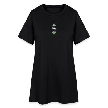 Kann mir bitte jemand das Wasser reichen? - Frauen T-Shirt-Kleid - Schwarz - Vorne