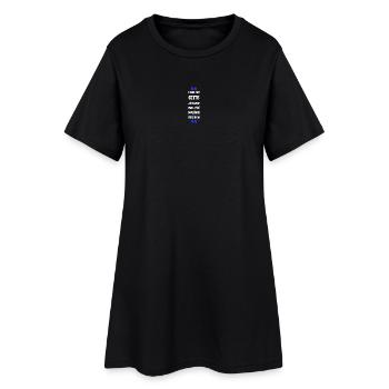 Kann mir bitte jemand das Wasser reichen? - Frauen T-Shirt-Kleid - Schwarz - Vorne
