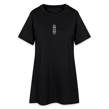 Kann mir bitte jemand das Wasser reichen? - Frauen T-Shirt-Kleid - Schwarz - Vorne