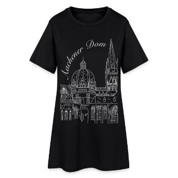 Aachen Cathedral in Germany, hand-drawn - Women’s T-Shirt Dress - black - Front