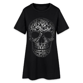 Skull Structure R6Z - Frauen T-Shirt-Kleid - Schwarz - Vorne