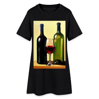 Wine drinkers - Women’s T-Shirt Dress - black - Front