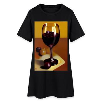 Wine drinkers - Women’s T-Shirt Dress - black - Front