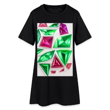 Pierres précieuses - Robe T-shirt Femme - noir - Devant